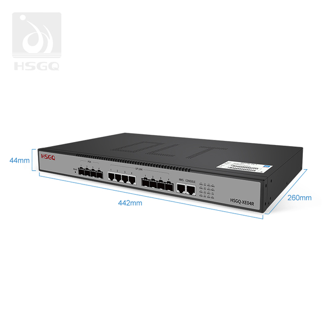 4 Port EPON OLT Hitam dengan WiFi CATV