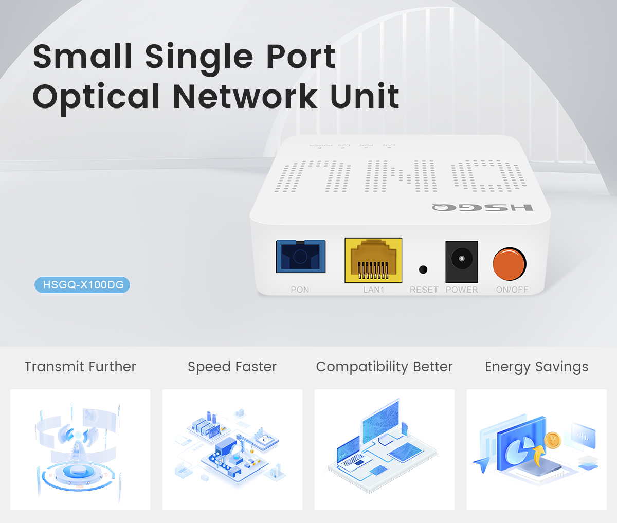 Unit jaringan optik port tunggal kecil