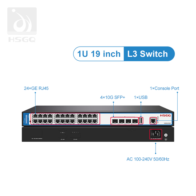 24 port l3 sakelar inti gigabit yang dikelola di jaringan