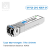 25G SFP 1310nm Singel Mode Fiber untuk Cisco