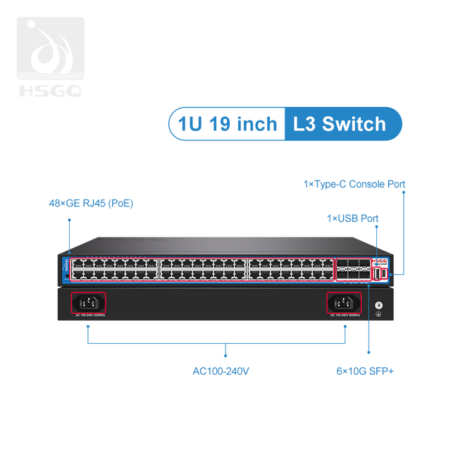 48 * port CCTV PoE Switch untuk Kamera IP