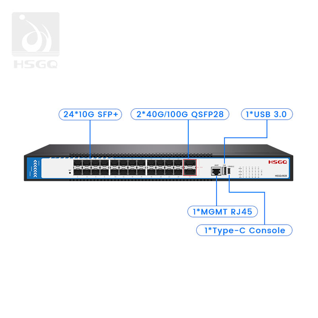Sakelar Pusat Data SFP Port 10G*24 